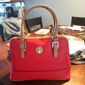 Red Saffiano purse